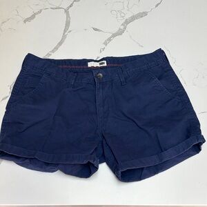 Levi’s Women’s Navy 100% Cotton Roll-Hem Shorts